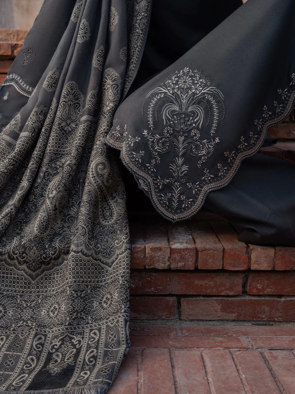 Izel Embroidered Dhanak Three Piece IZL-85