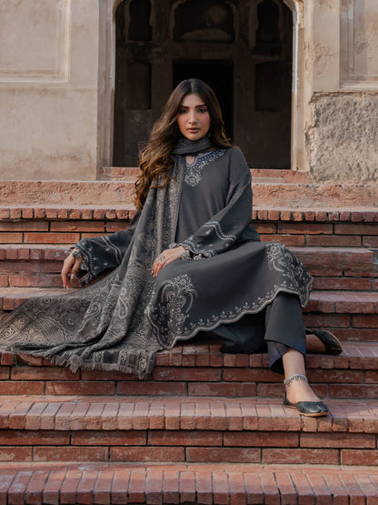 Izel Embroidered Dhanak Three Piece IZL-85
