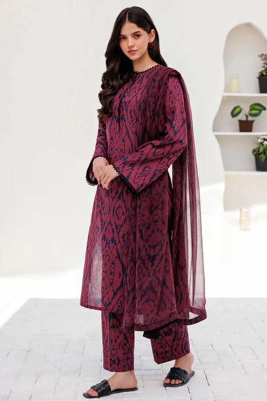 Baroque D-182 Khaddar Printed three piece