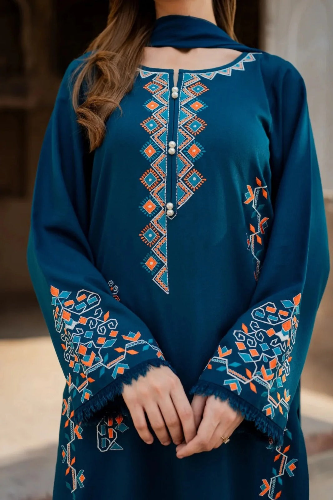 Sapphire 3pc Dahank Embroidered Suit SP-307