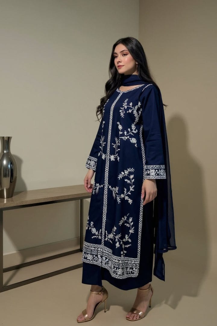 Safoora Lawn Embroidered Three Piece SF-61