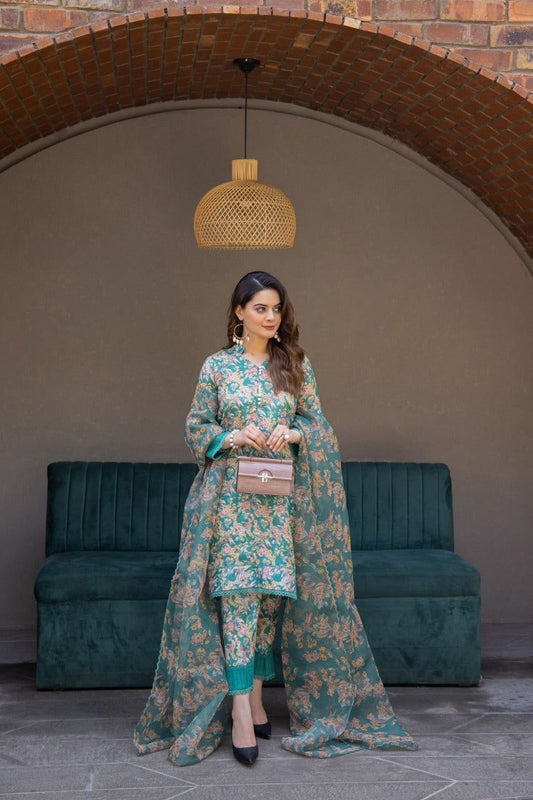 Aiman Closet AC-03 Zinc Printed Airjet Viscous Silk Three Piece