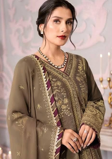 Maria-B Velevet Embroidered Three Piece MB-1017