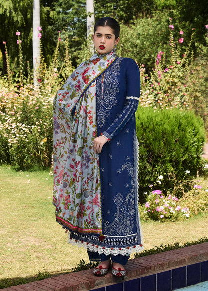 Hussain Rehar 3pc Dahank Embroidered Suit HR-01