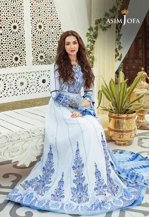 Asim Jofa D-809 Printed three piece suit