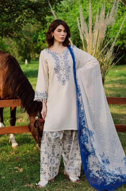 Batik Embroidered lawn Three Piece BT-366