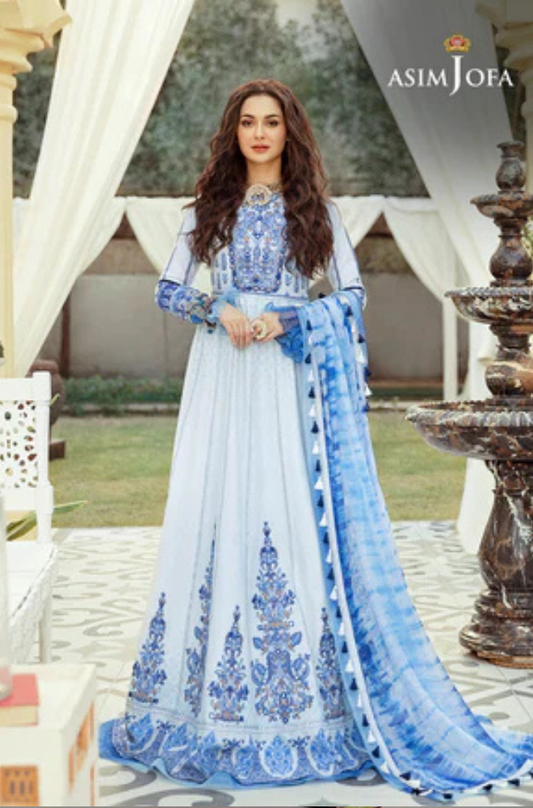 Asim Jofa D-809 Printed three piece suit