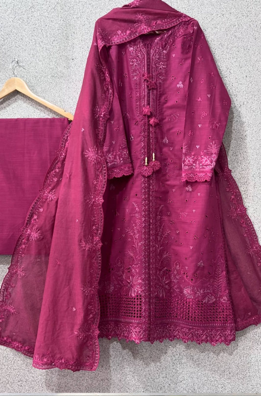 Zunaisha"s Embroidered Lawn Three Piece ZC-125