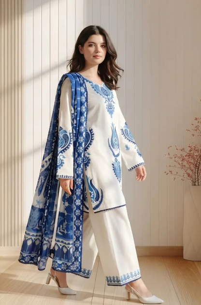 Laam Embroidered lawn Three Piece LM-373