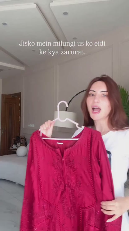 Zunaisha"s Embroidered Dahank Three Piece ZC-123