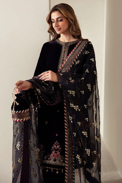 Baroque Velvet Embroiderd Three Piece BQR-952